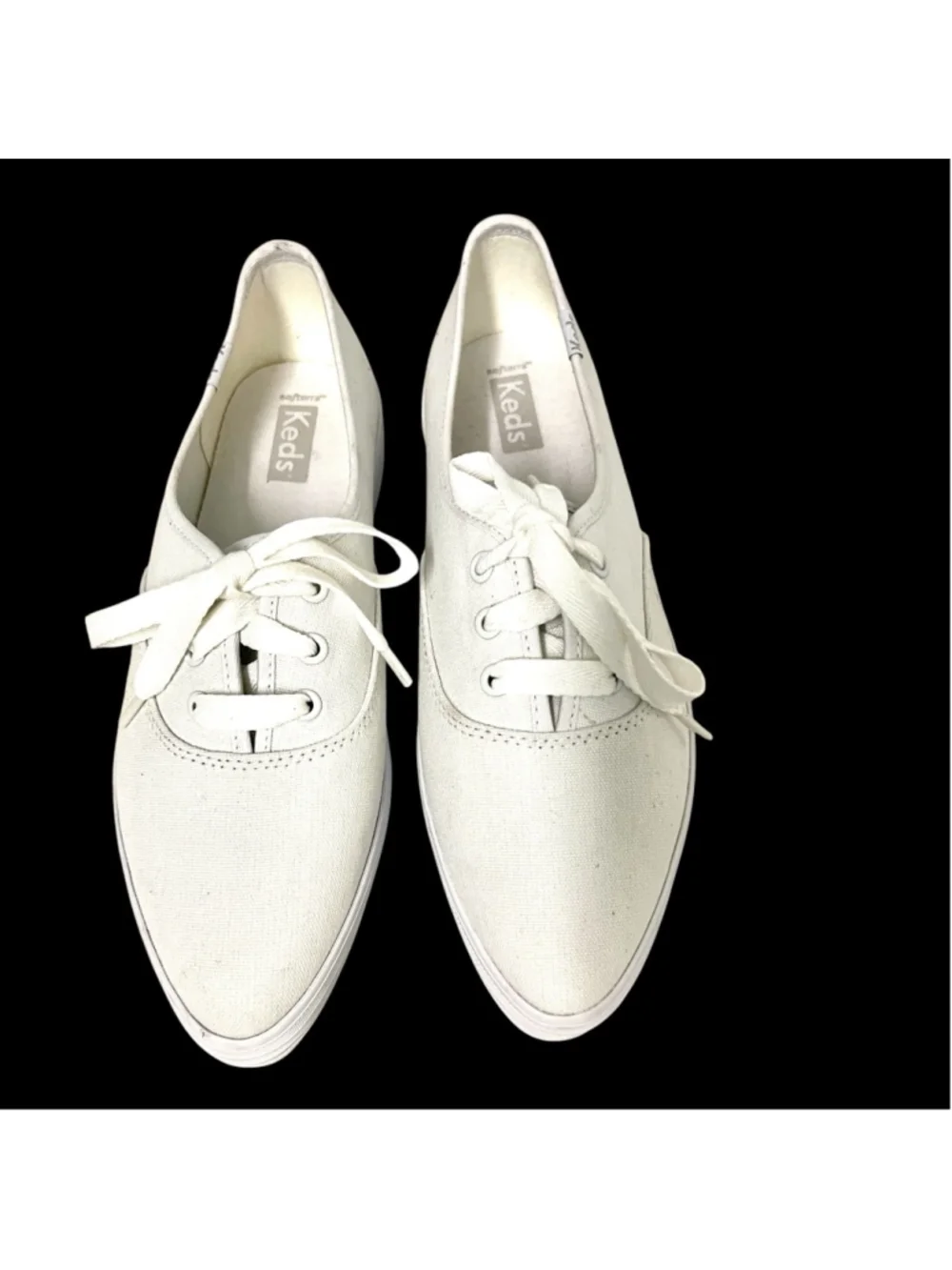 Keds Champion Point Low White Canvas Sneakers Women Size 8